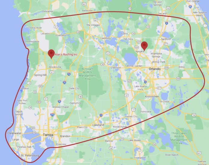 alans service area map