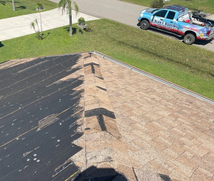 Roof before being replaced
