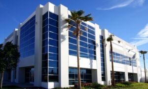 commercial flat roof building