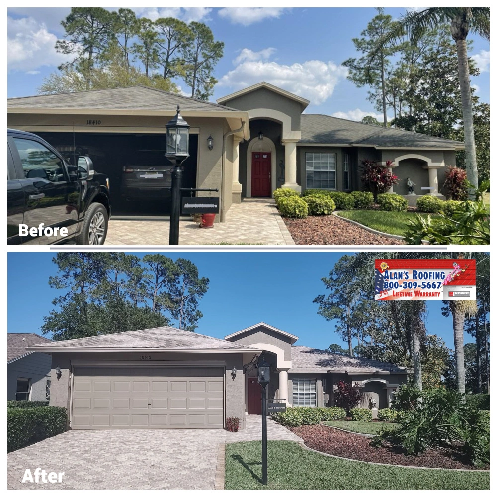 Roofing Project before and after